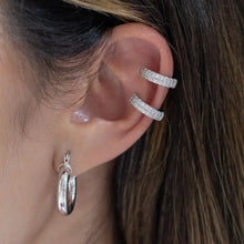 Cargar imagen en el visor de la galería, Earcuff Doble Circonitas Plata
