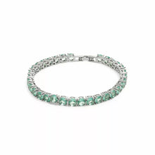 Cargar imagen en el visor de la galería, Pulsera Riviere Cristal Paraíba Plata

