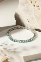 Cargar imagen en el visor de la galería, Pulsera Riviere Cristal Paraíba Plata
