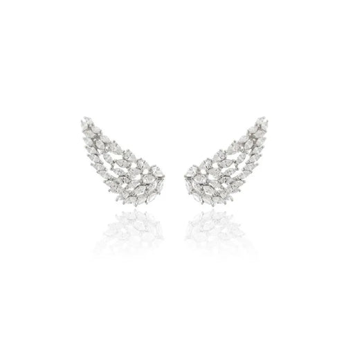 Pendiente en plata 925 con circonitas blancas