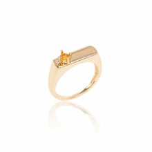 Cargar imagen en el visor de la galería, Anillo cuadrado Citrino
