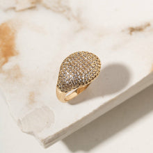 Cargar imagen en el visor de la galería, Anillo para el dedo meñique con circonita cúbica blanca - chapado en oro de 18k
