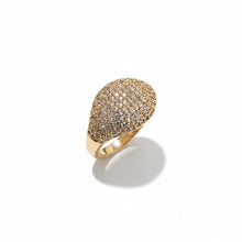 Cargar imagen en el visor de la galería, Anillo para el dedo meñique con circonita cúbica blanca - chapado en oro de 18k

