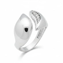 Cargar imagen en el visor de la galería, Anillo Organico M Circonitas Plata
