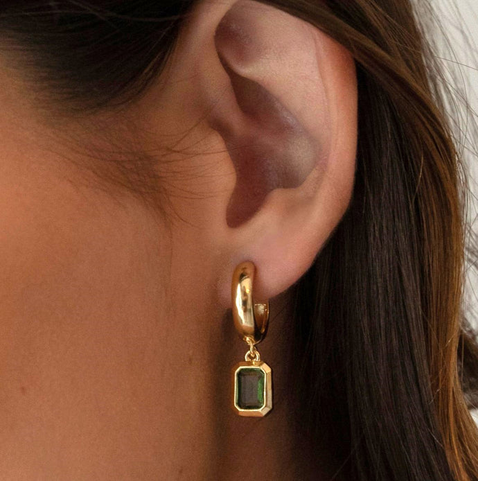 Aretes Coloridos Oro