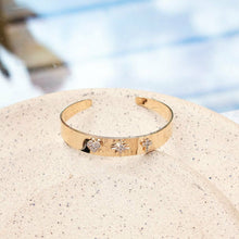 Cargar imagen en el visor de la galería, Bracelete Cruz &amp; Estrella Circonita Ajustable
