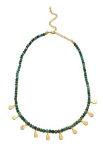 Cargar imagen en el visor de la galería, Collar Cristales Verdes com Medallas Oro18k
