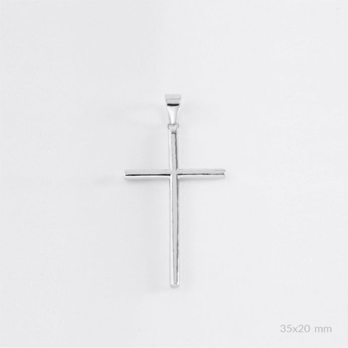 Colgante Cruz lisa Plata 925