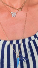 Cargar imagen en el visor de la galería, Collar Colgante Suerte Azul Largo
