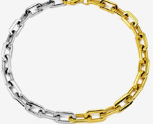 Cargar imagen en el visor de la galería, Collar cadena elos en diferentes baños (dorado, plata, dorado con negro, plata con dorado). Collares super modernos.
