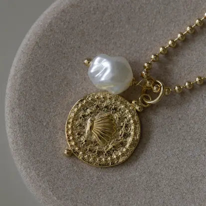 Collar Concha con Perla
