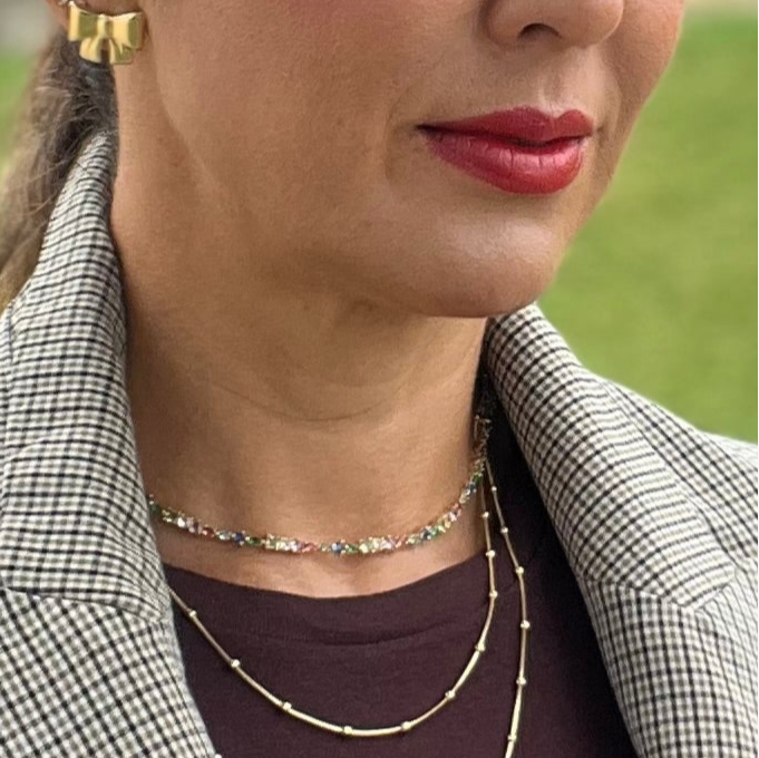 Collar largo bolas
