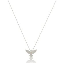 Cargar imagen en el visor de la galería, Collar divino Espíritu Santo circonitas 12x18 mm delicado en plata 925 con baño de rodio.

collar 45cm 

Antialérgico, no contiene níquel
1 año de garantía de baño
