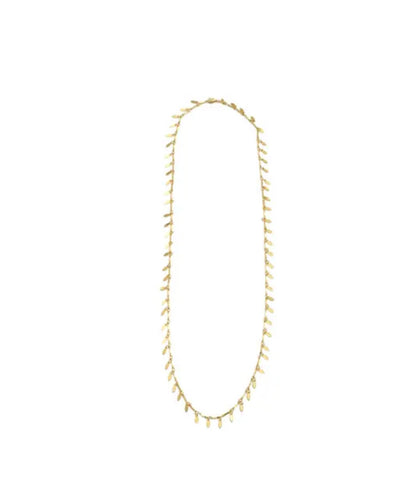 Collar en baño de oro 18k. longo com medallas.