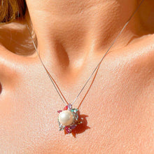 Cargar imagen en el visor de la galería, Collar perla con circonitas coloridas plata 925 en baño de rodio.

Super leve que está super de moda y versatile.

Joyas hipoalergénicas y sin níquel 
