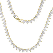 Cargar imagen en el visor de la galería, Collar Riviera, tennis Necklace circonitas en forma de corazón super de moda y ideales para fiesta o bodas.
