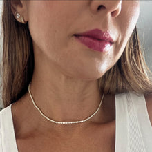 Cargar imagen en el visor de la galería, Collar riviere 2mm circonitas blancas en plata 925 o con baño de oro18k&nbsp;

2mm, 38,5 cm

una joya delicada, perfecta para mesclar con otras joyas.

Joyas hipoalergénicas y sin niquel.
