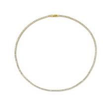 Cargar imagen en el visor de la galería, Collar riviere 2mm circonitas blancas en plata 925 o con baño de oro18k&nbsp;

2mm, 38,5 cm

una joya delicada, perfecta para mesclar con otras joyas.

Joyas hipoalergénicas y sin niquel.
