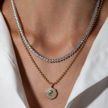 Cargar imagen en el visor de la galería, Collar Riviere 3mm 3 Puntos Plata 925
