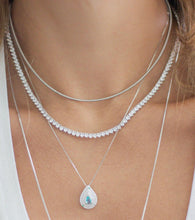 Cargar imagen en el visor de la galería, Collar Riviere 3mm 3 Puntos Plata 925
