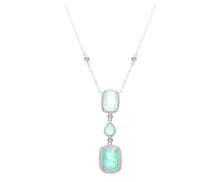 Cargar imagen en el visor de la galería, Collar largo turmalina em banho de rodio.

Joyas chiques para elevar seu look todos os dias.
