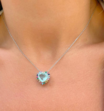 Cargar imagen en el visor de la galería, Collar Turmalina Light Corazón Plata925
