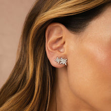 Cargar imagen en el visor de la galería, Pendiente estrellas doble en plata925.

Super fashion e confortável.

Joyas hipoalergenicas y sin niquel

 
