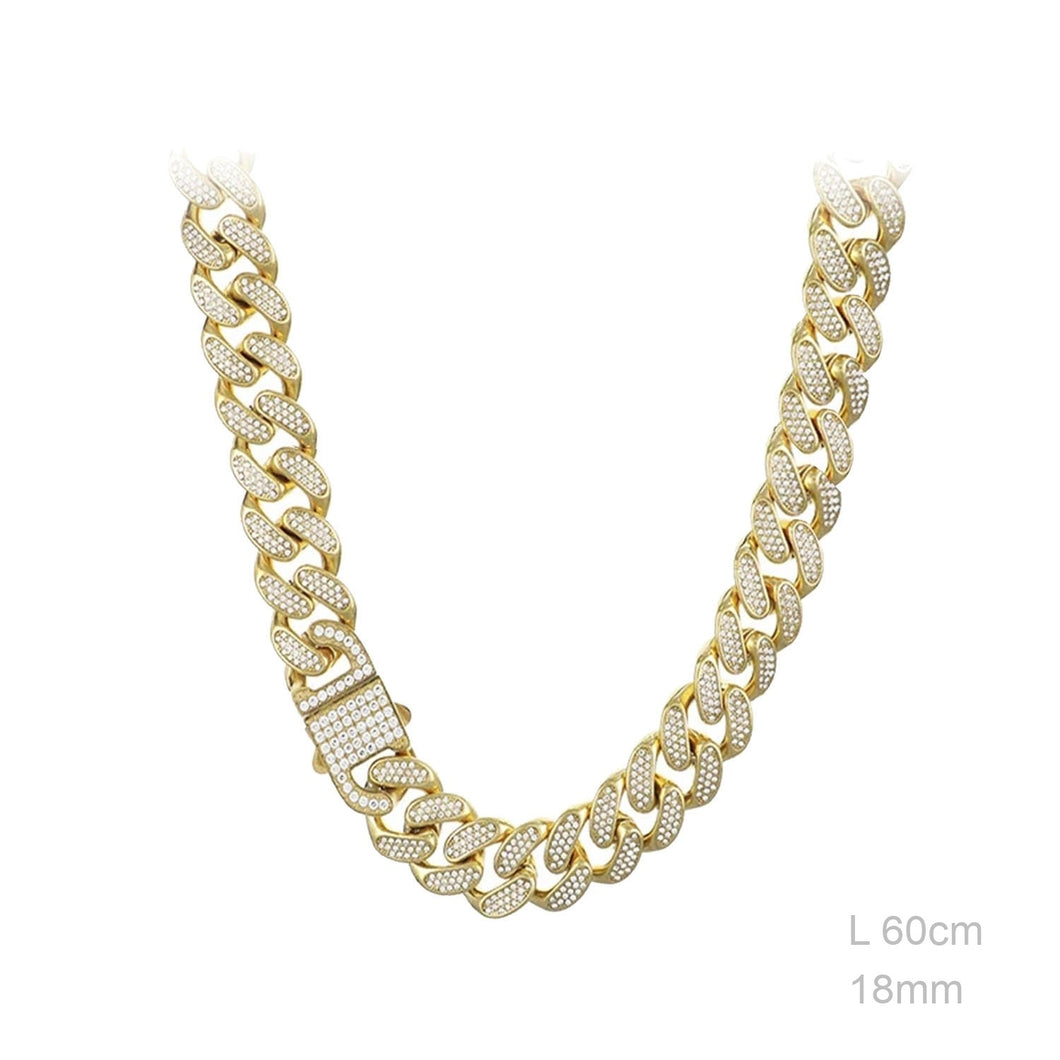 Collar Cadena 18MM Circonitas Unisex