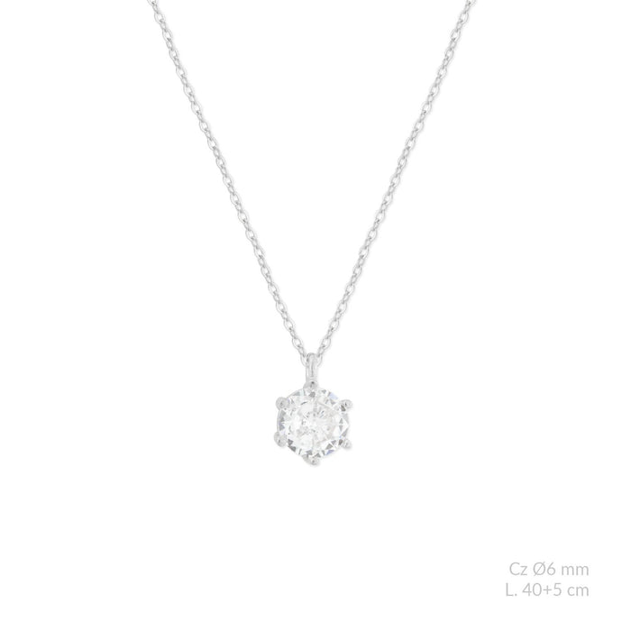 Collar punto de luz plata 925