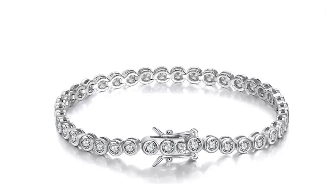 Pulsera Riviere round plata925