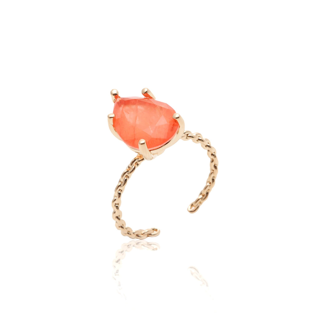 Anillo Oval Naranja