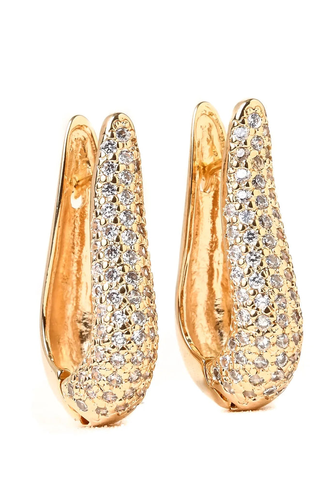 Argollas Ovales modernas en baño de oro o baño de rodio