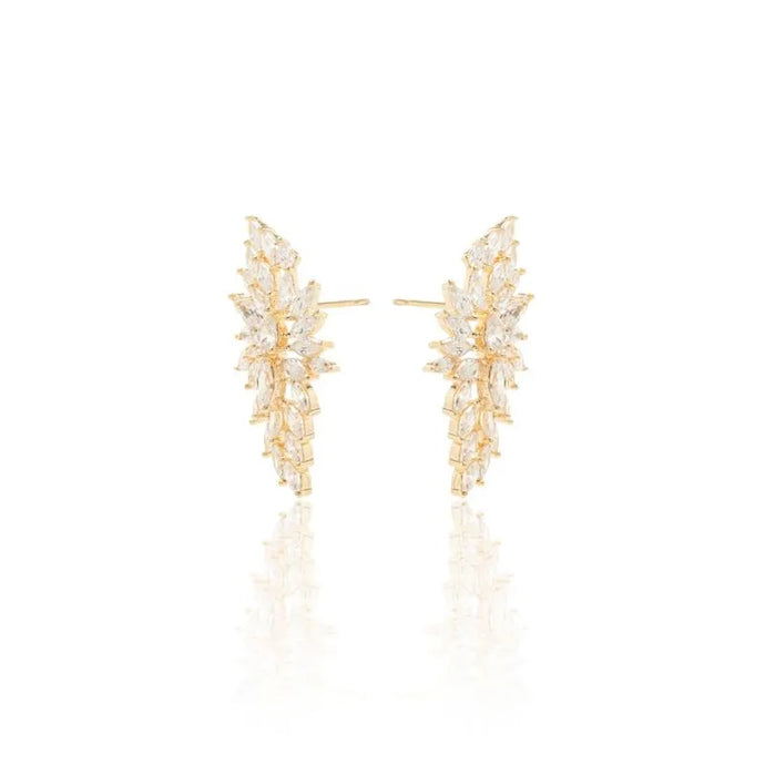 pendiente de fiesta asa circonitas oro 18k