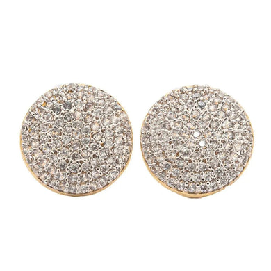 Pendiente cravejado de circonitas en baño de oro 18k