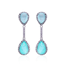 Cargar imagen en el visor de la galería, Pendiente 2 Gotas Turmalina Plata
