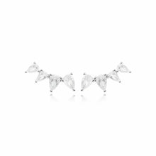 Cargar imagen en el visor de la galería, Pendiente  4 Mini gotas circonitas - Plata 925 una verdadeira joya, super chic &amp; elegante.

Una Joya unica Wal Barros Brand.

joyas hipoalergénicas y sin níquel.

 
