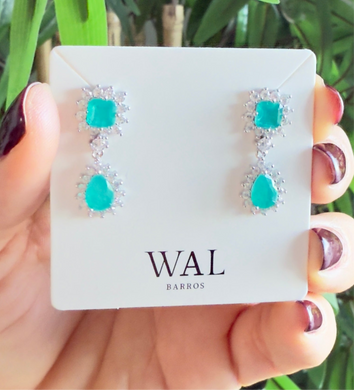 Pendiente turmalina gota & cuadrado en plata925 delicado, una joya eterna. ¡chic & fashion!

Tamaño: 5.5cm