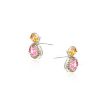 Cargar imagen en el visor de la galería, Pendiente Oval con Cristales turmalina rosa y citrino - Prata 925

Chic e elegante

6 - 12mm

