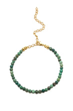 Cargar imagen en el visor de la galería, Pulsera Cristales Verdes Oro18k
