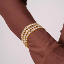 Cargar imagen en el visor de la galería, Pulsera Riviere cuadrada 4mm
