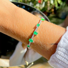 Cargar imagen en el visor de la galería, Pulseras riviere esmeralda en plata 925 en baño de rodio. Una joya exclusiva e perfecta de alta calidad Wal Barros Brand.

tamaño 3mm con Circunferencia 17cm.
