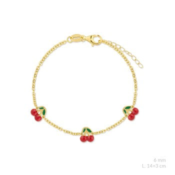 Pulsera cerejas para niñas en plata925 en baño de Oro18k

pulsera 14 + 3cm
