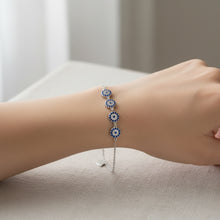 Cargar imagen en el visor de la galería, Pulsera Mini Ojo Griego Plata 925
