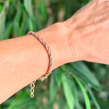 Cargar imagen en el visor de la galería, Pulsera cuerda mix de 3 baños con cierre elo portugues
