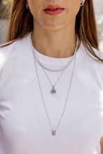 Cargar imagen en el visor de la galería, Collar Riviere circonitas en plata925 modelo redondo tradicional o conocida por tennis necklace. Una verdadera joya super elegante.
