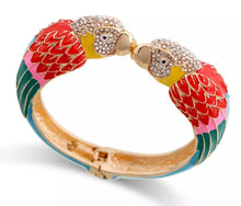 Cargar imagen en el visor de la galería, tigre leopardo loro colorido esmaltado con dorado
