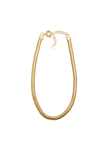 Collar Snake acero inoxidable en baño de oro 18k  40 cm + 5cm ajustable