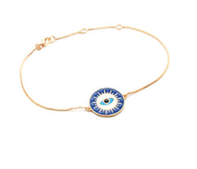 Cargar imagen en el visor de la galería, pulsera ojo griego azul
