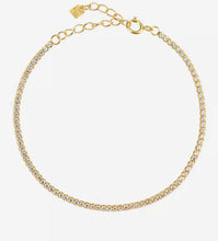 Cargar imagen en el visor de la galería, Pulsera riviere circonita plata ley ajustable
