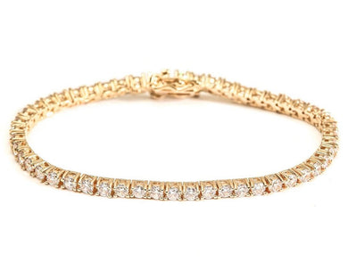 Pulsera Riviera Circonitas en baño de oro 18k